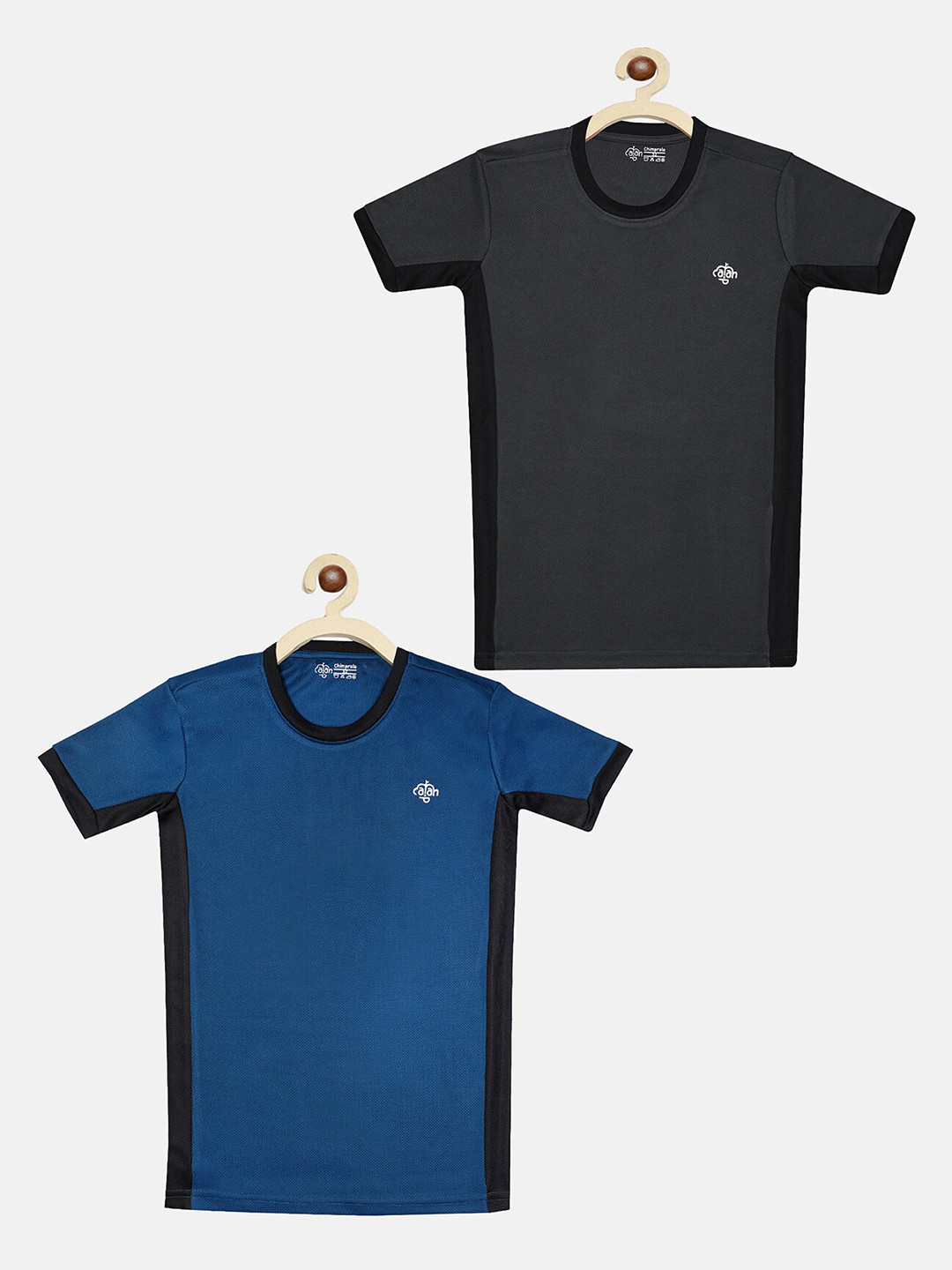 CHIMPRALA Boys Grey (Pack of 2) Moisture Wicking Outdoor T-shirt