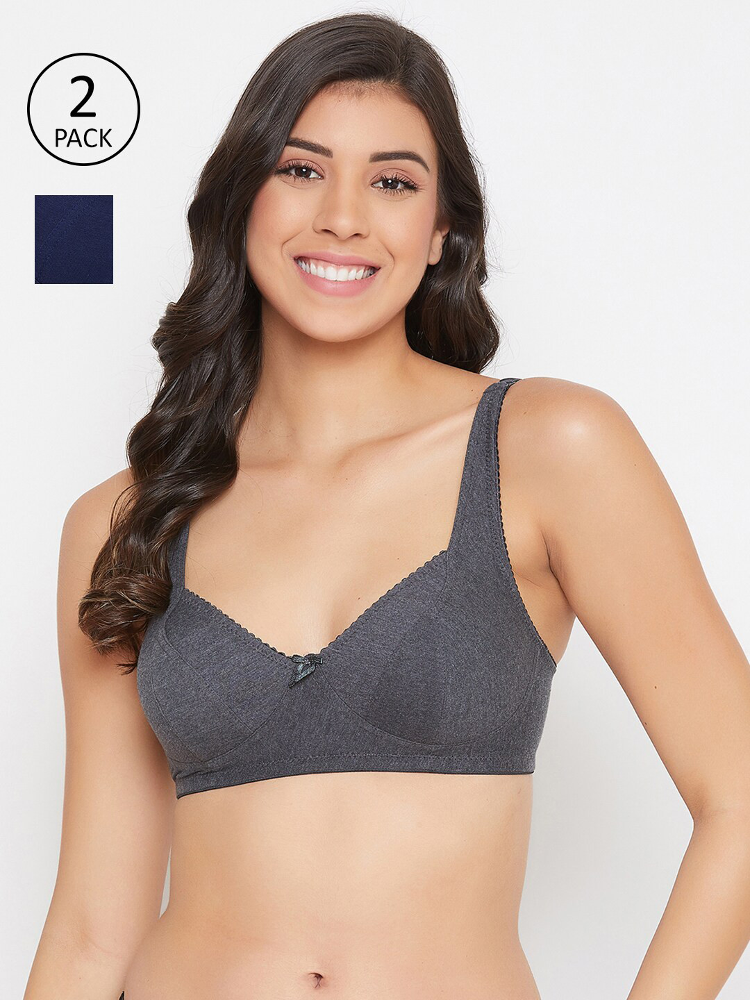 Clovia Blue & Grey Bra