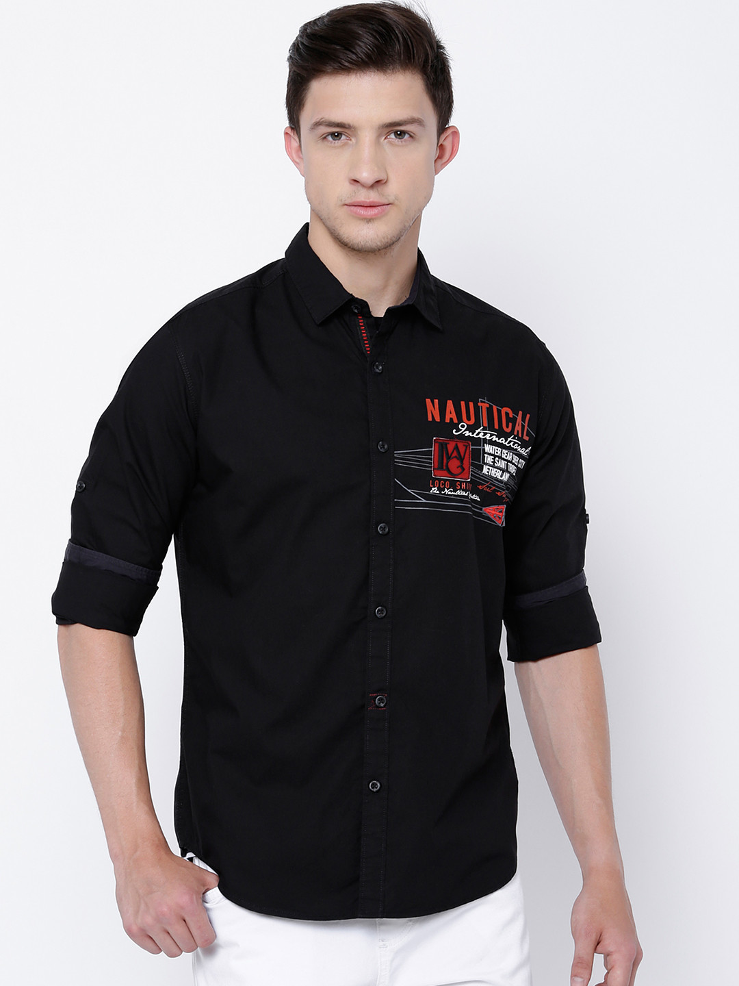 LOCOMOTIVE Black Slim Fit Shacket