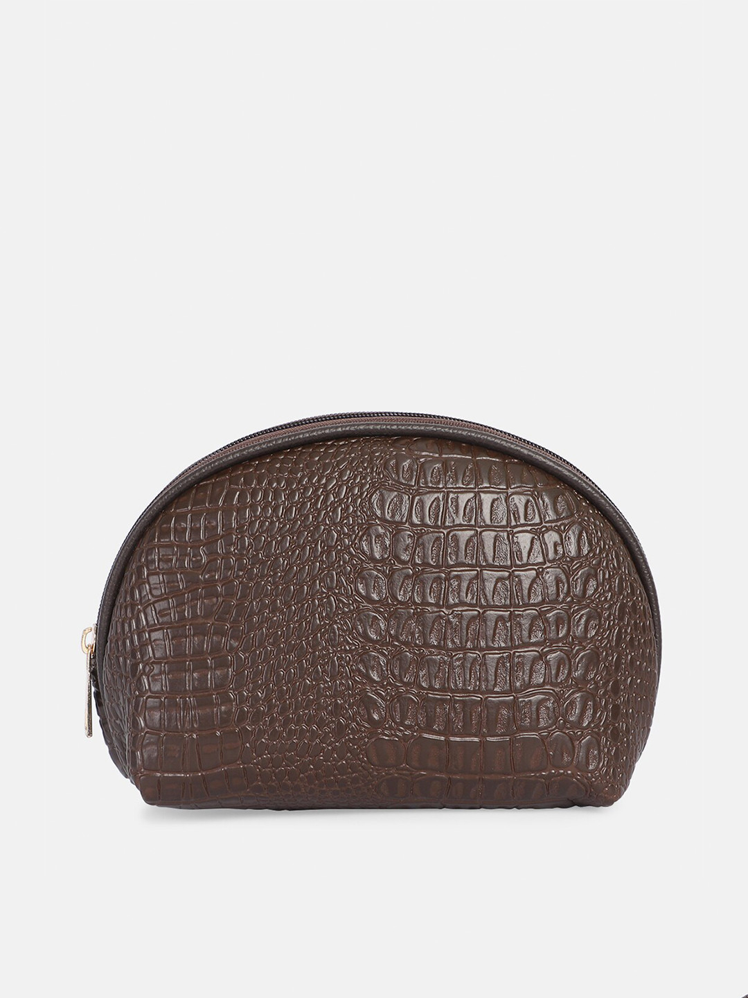 Bagsy Malone Brown Textured PU Purse Clutch