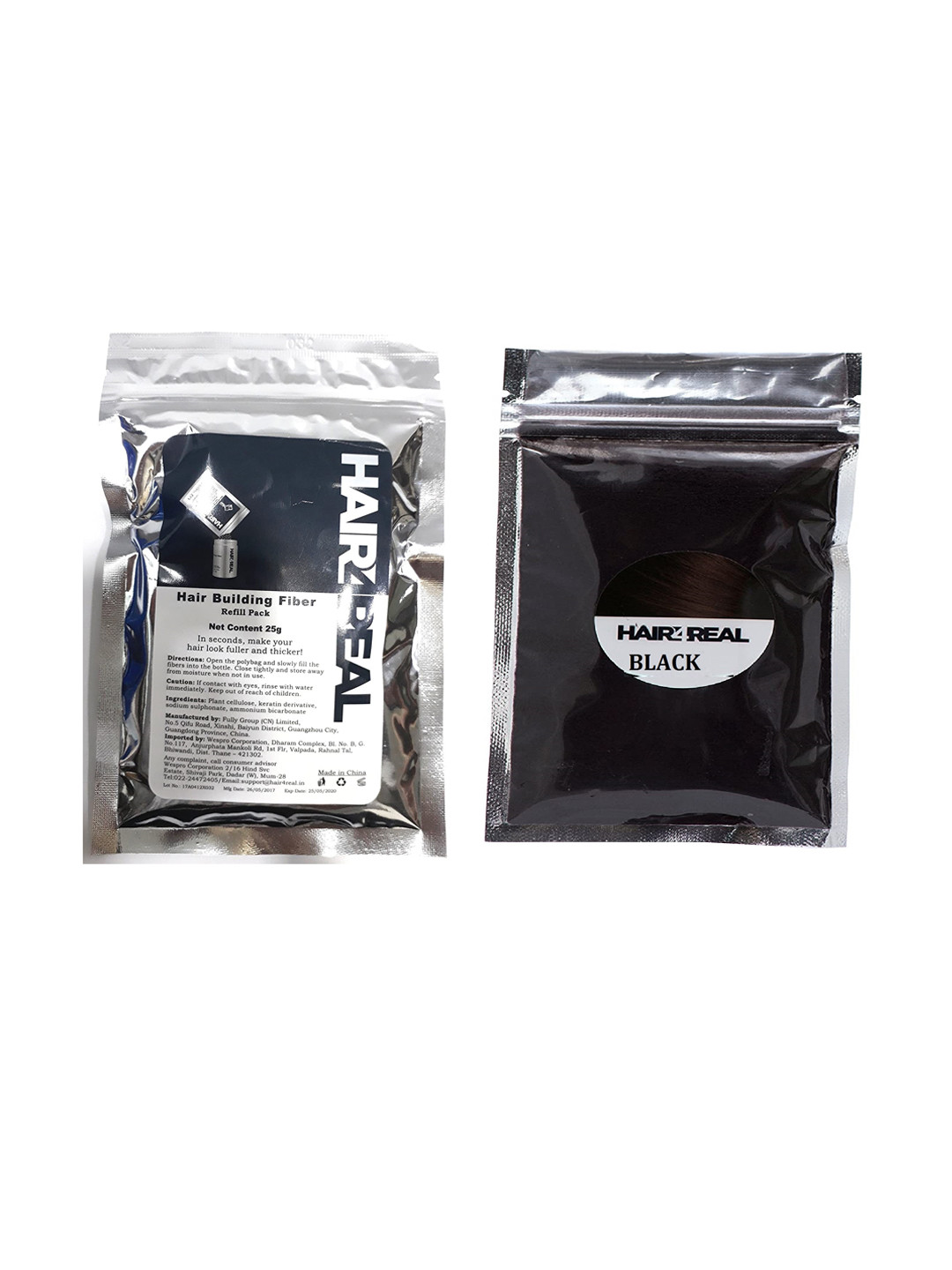 HAIR4REAL Hair Building Hair Fiber Refill Pack - Black 4432.01