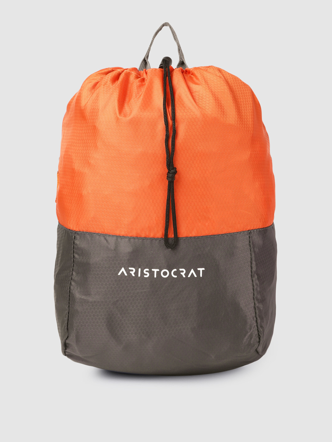 Aristocrat Unisex Grey & Orange Backpack