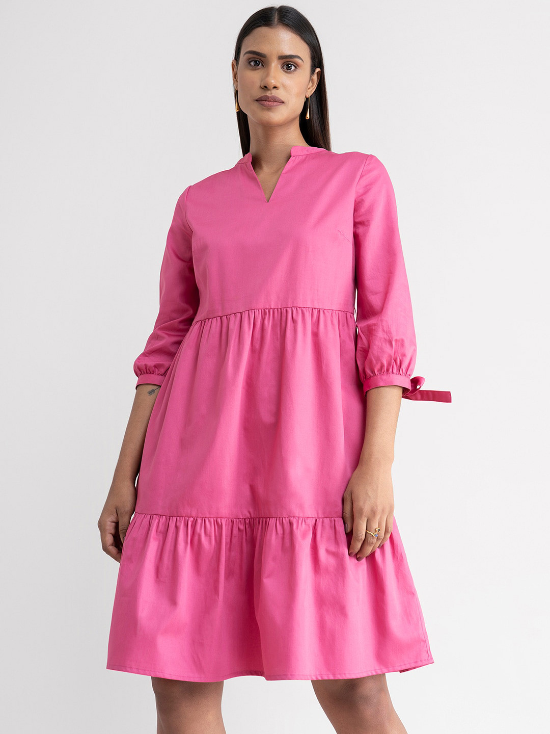 FableStreet Pink Formal A-Line Women Dress