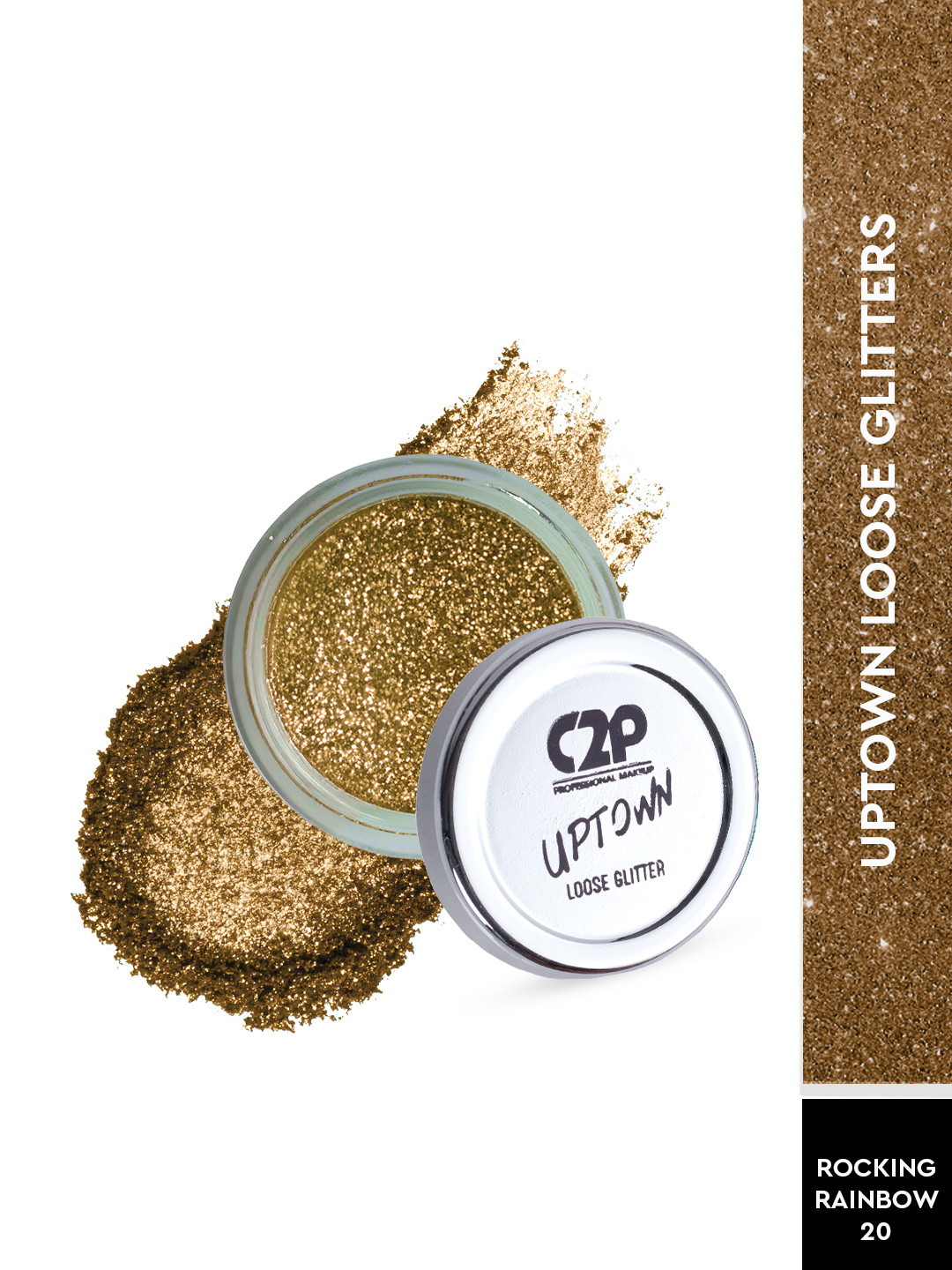 C2P PROFESSIONAL MAKEUP Uptown Loose Glitters Eyeshadow - Rocking Rainbow 20