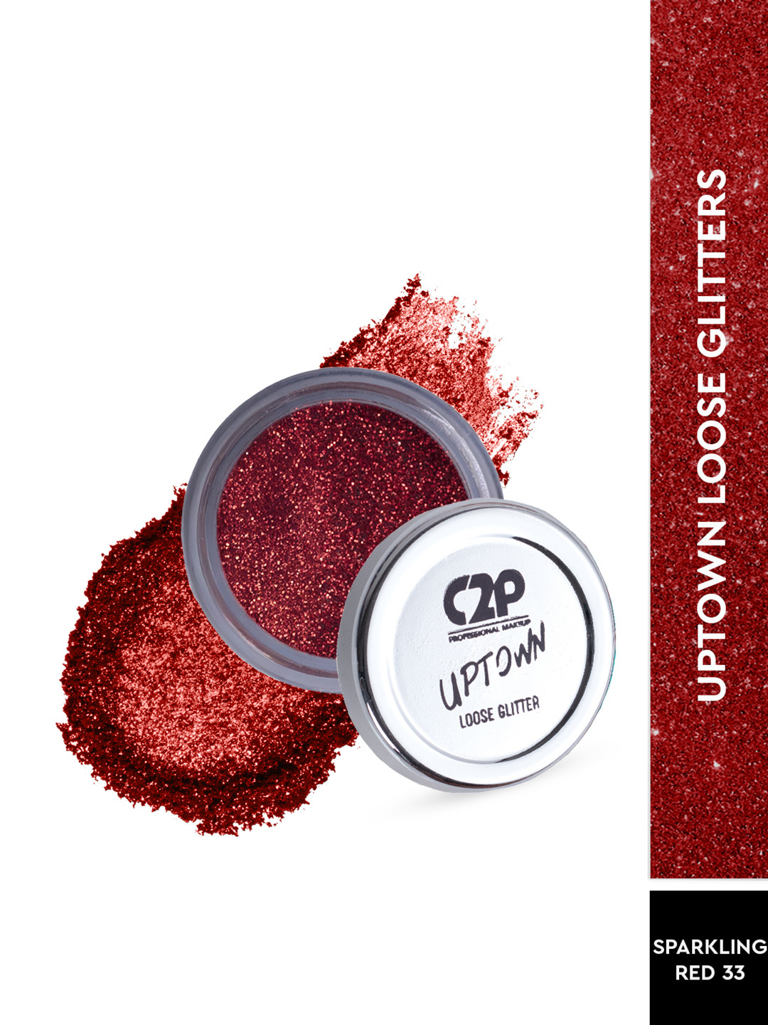 C2P PROFESSIONAL MAKEUP Uptown Loose Glitters Eyeshadow - Sparkling Red 33
