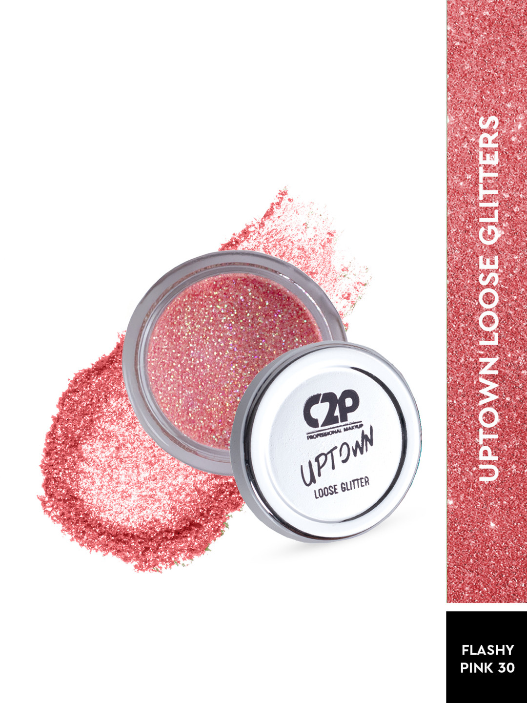 C2P PROFESSIONAL MAKEUP Uptown Loose Glitters Eyeshadow - Flashy Pink 30