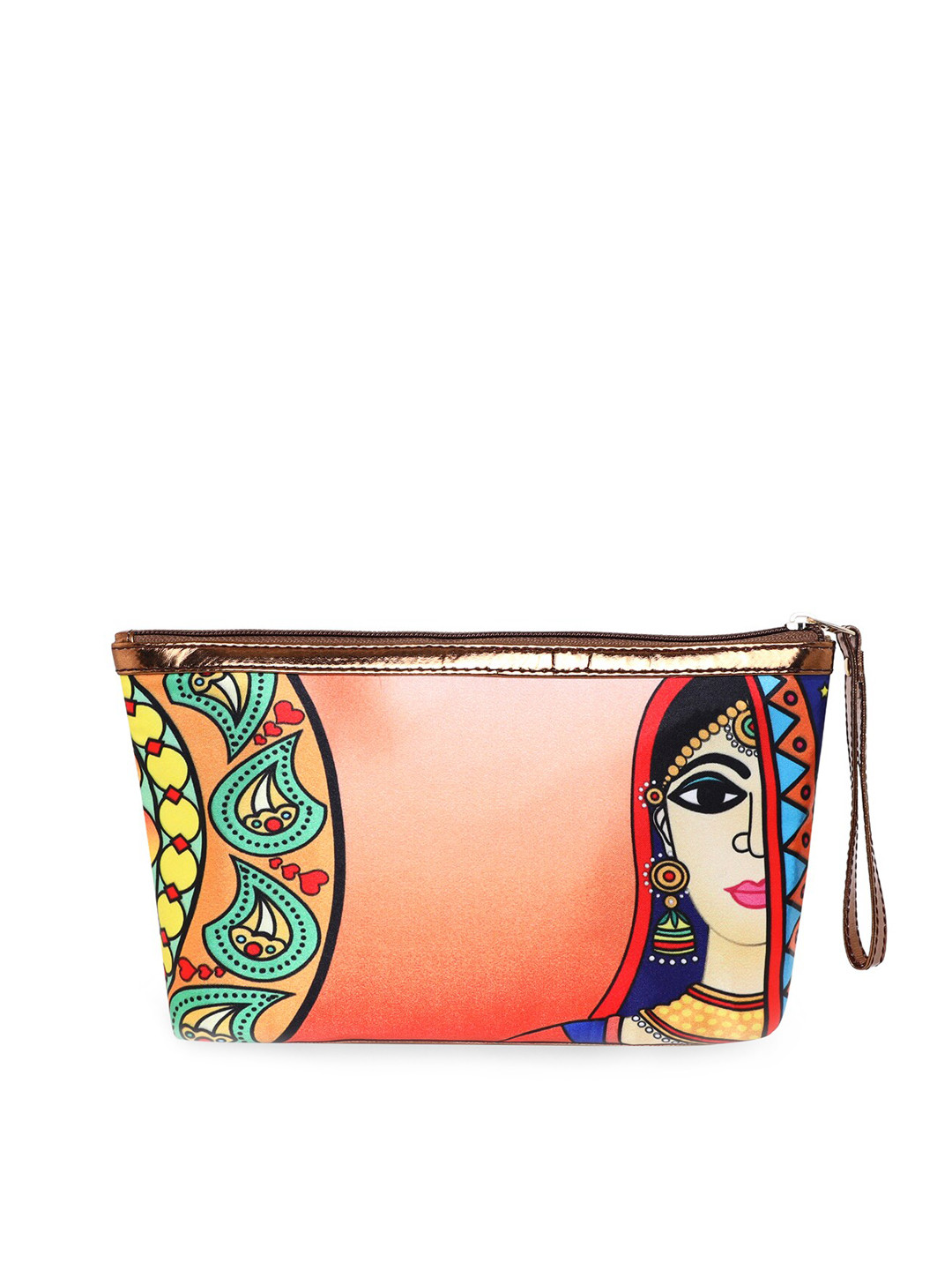 Sabhyata Women Multicoloured Ethnic Motifs Printed Swagger Satchel Utility Pouch