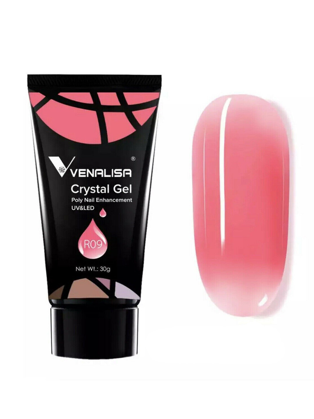 VENALISA  Poly Crystal Acrylic Gel Fast Builder Gel Lacquer UV LED Quick Extension Gel 30g