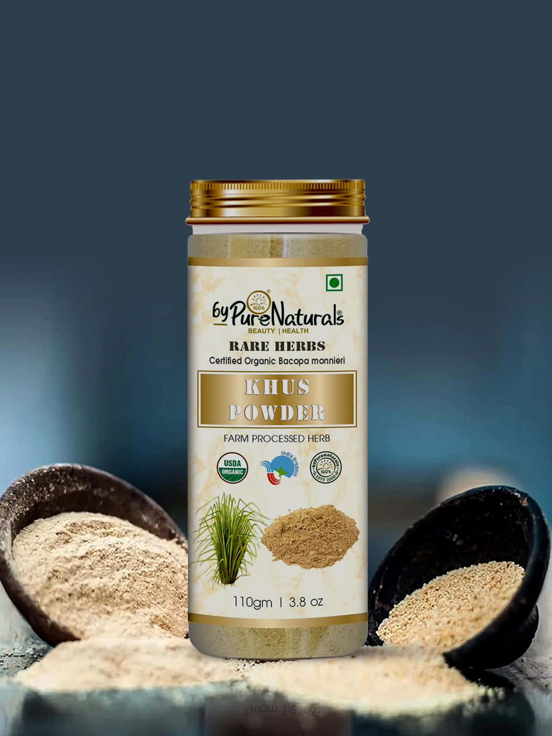 byPureNaturals Organic Rare Herbs Khus Powder - 110 g