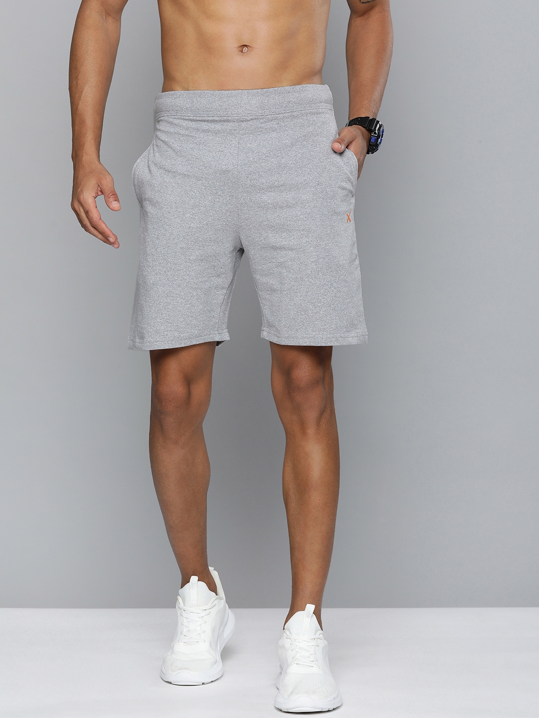 Mens grey fleece shorts online