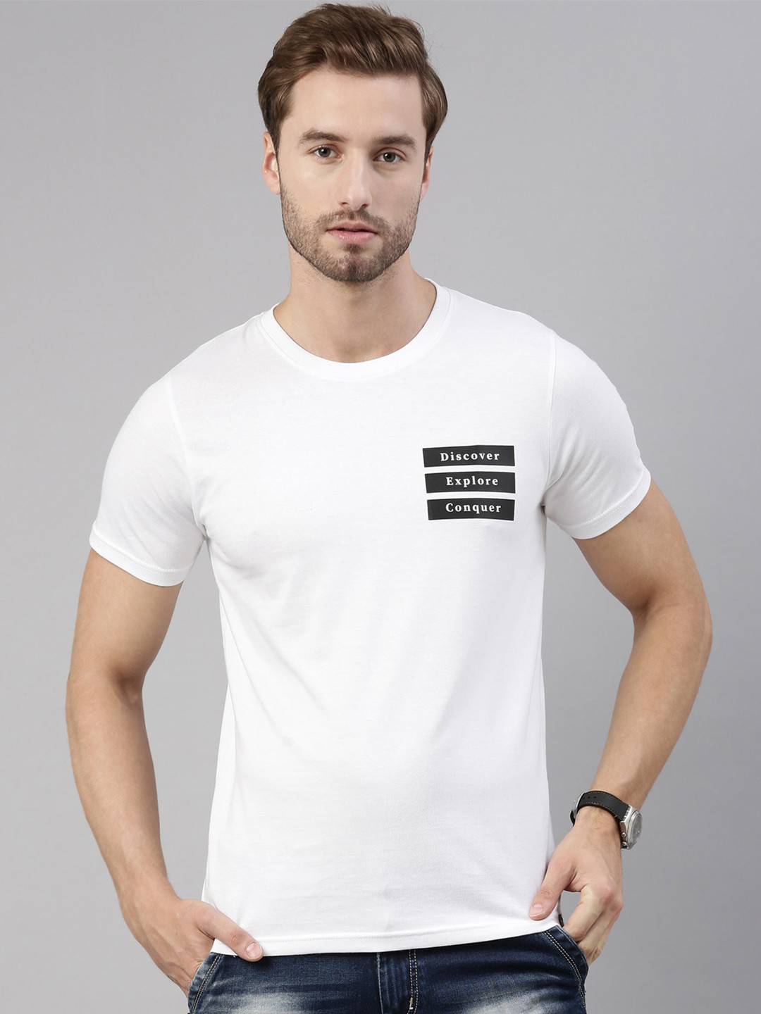 Joven Men White T-shirt