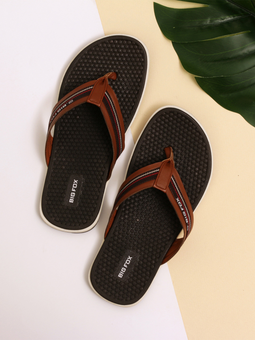Big Fox Men Tan & Black Slip-On