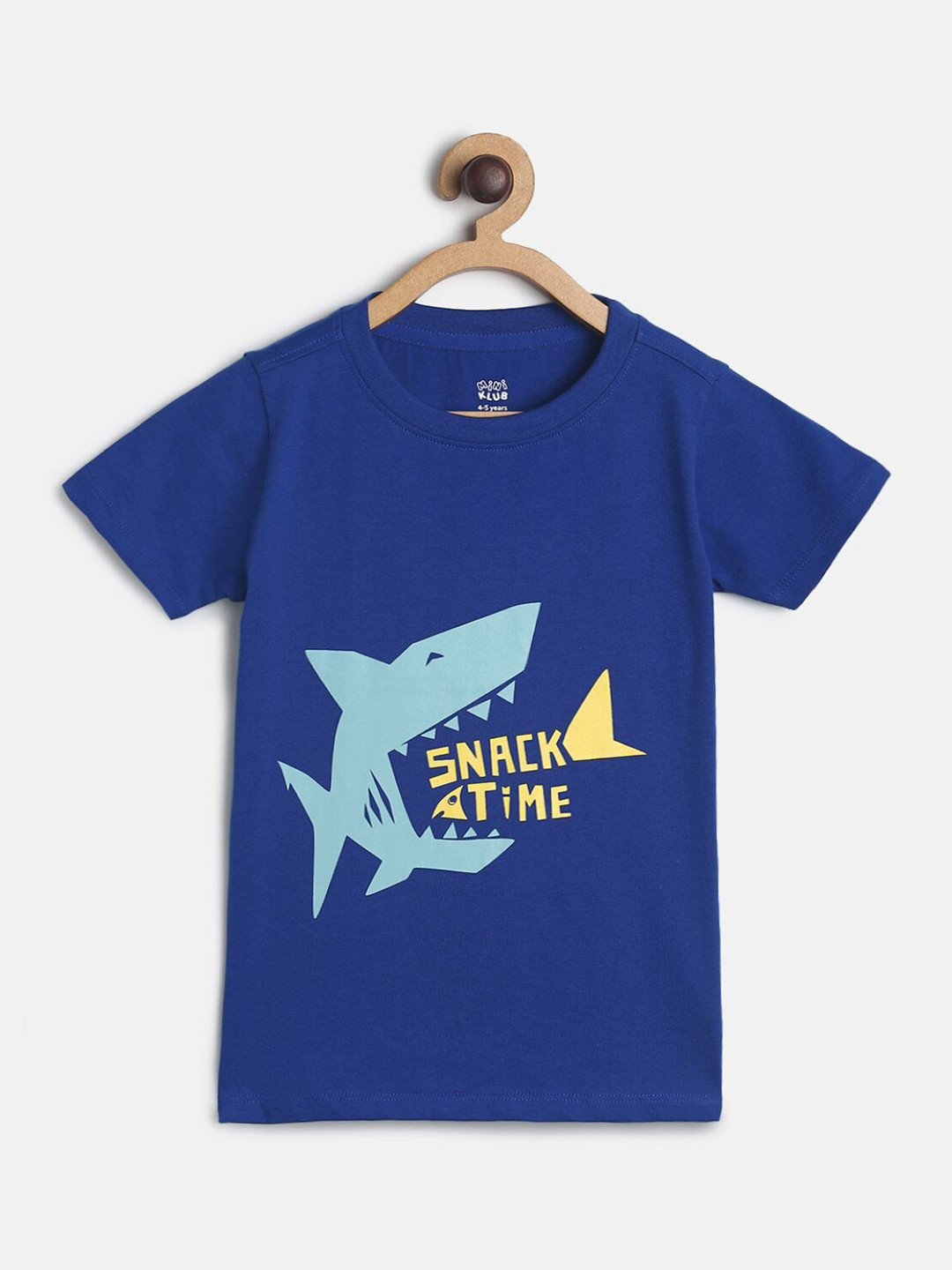 MINI KLUB Boys Blue Printed Applique T-shirt