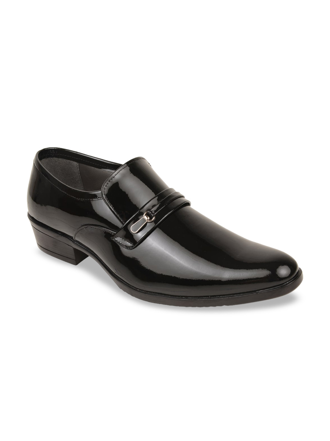 Regal Men Black Solid Patent Leather Formal Shoes