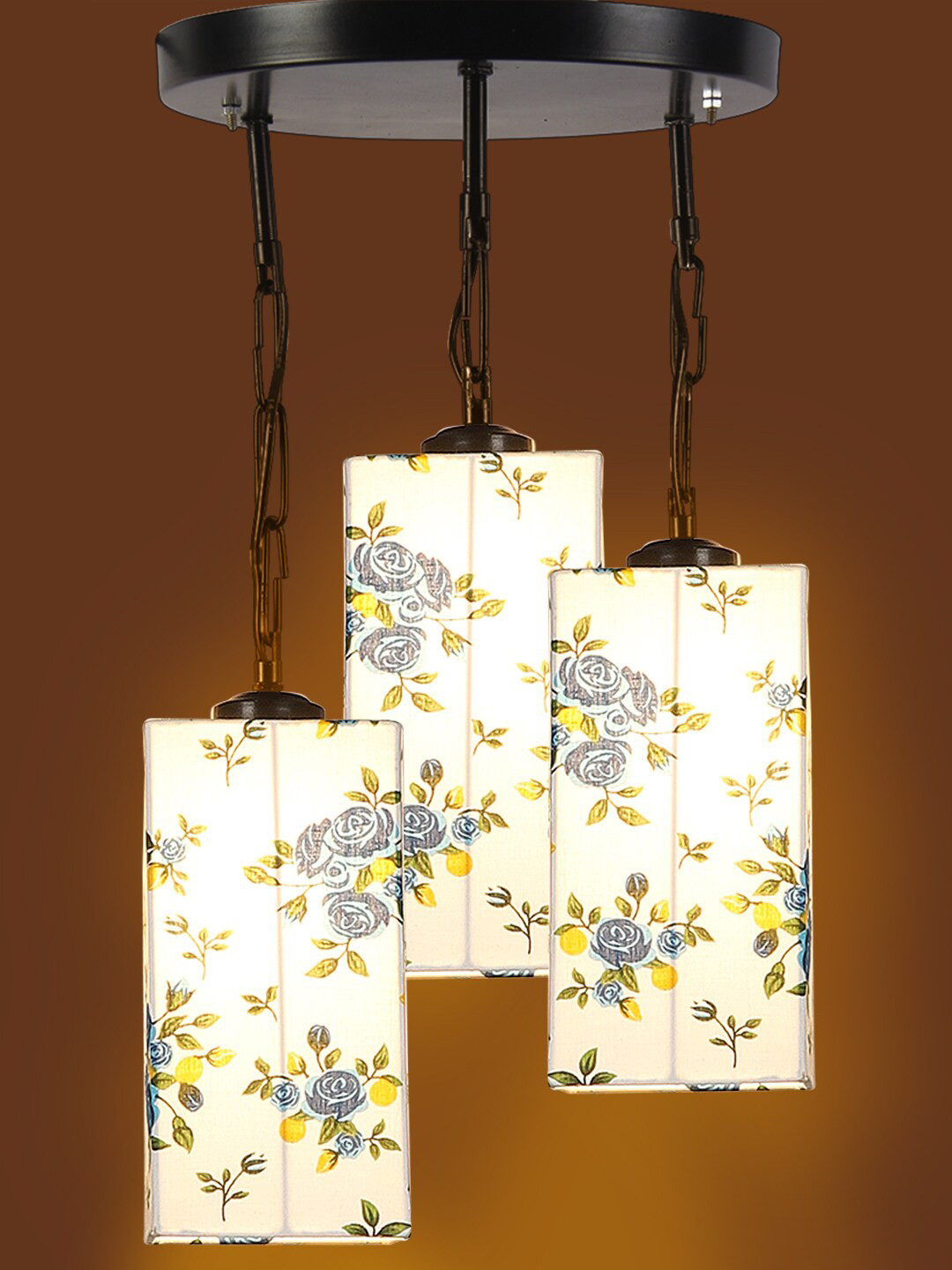 Devansh Multicolored Jute Cluster Ceiling Lamp