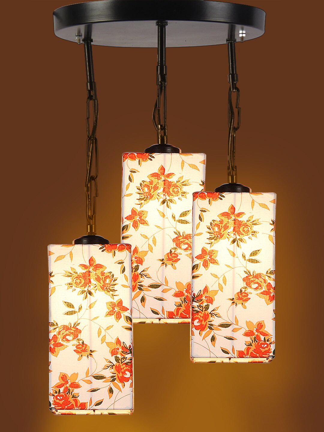 Devansh Multicolor Square Drum Cluster Ceiling Lamp