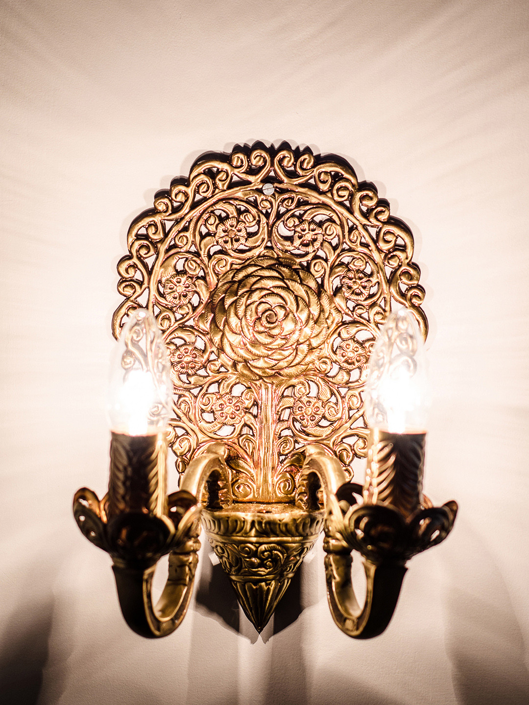 Fos Lighting Gold-Toned Wallchiere