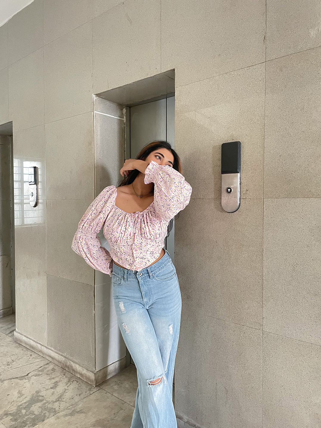 STREET 9 Pretty Pink Floral Top