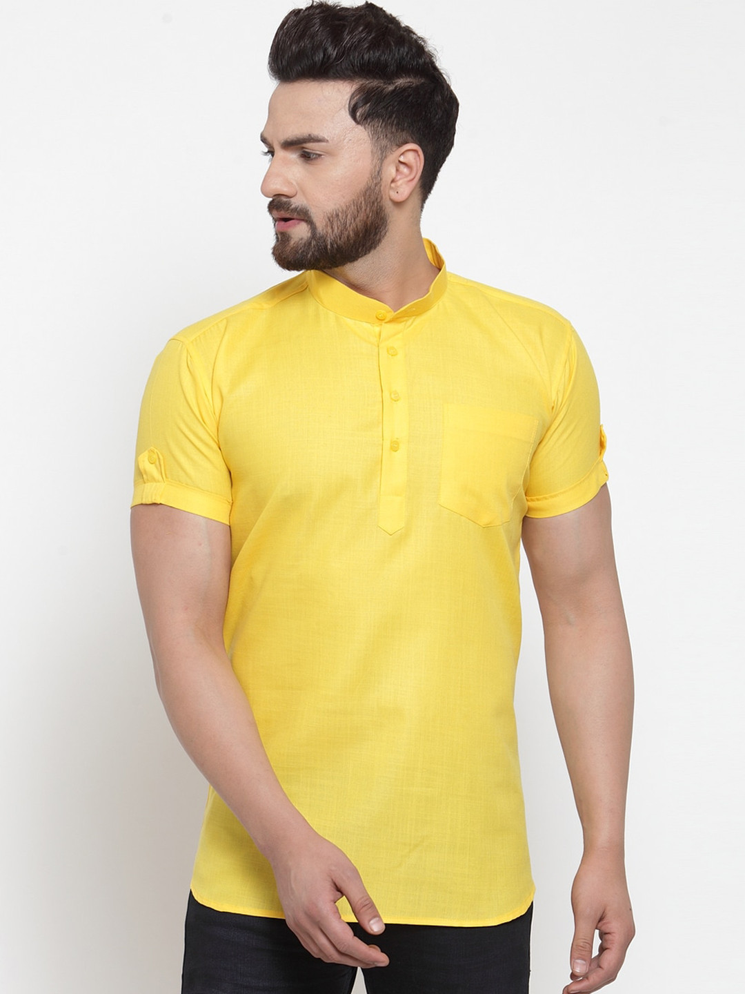 Kaifoo Men Brown Kurta