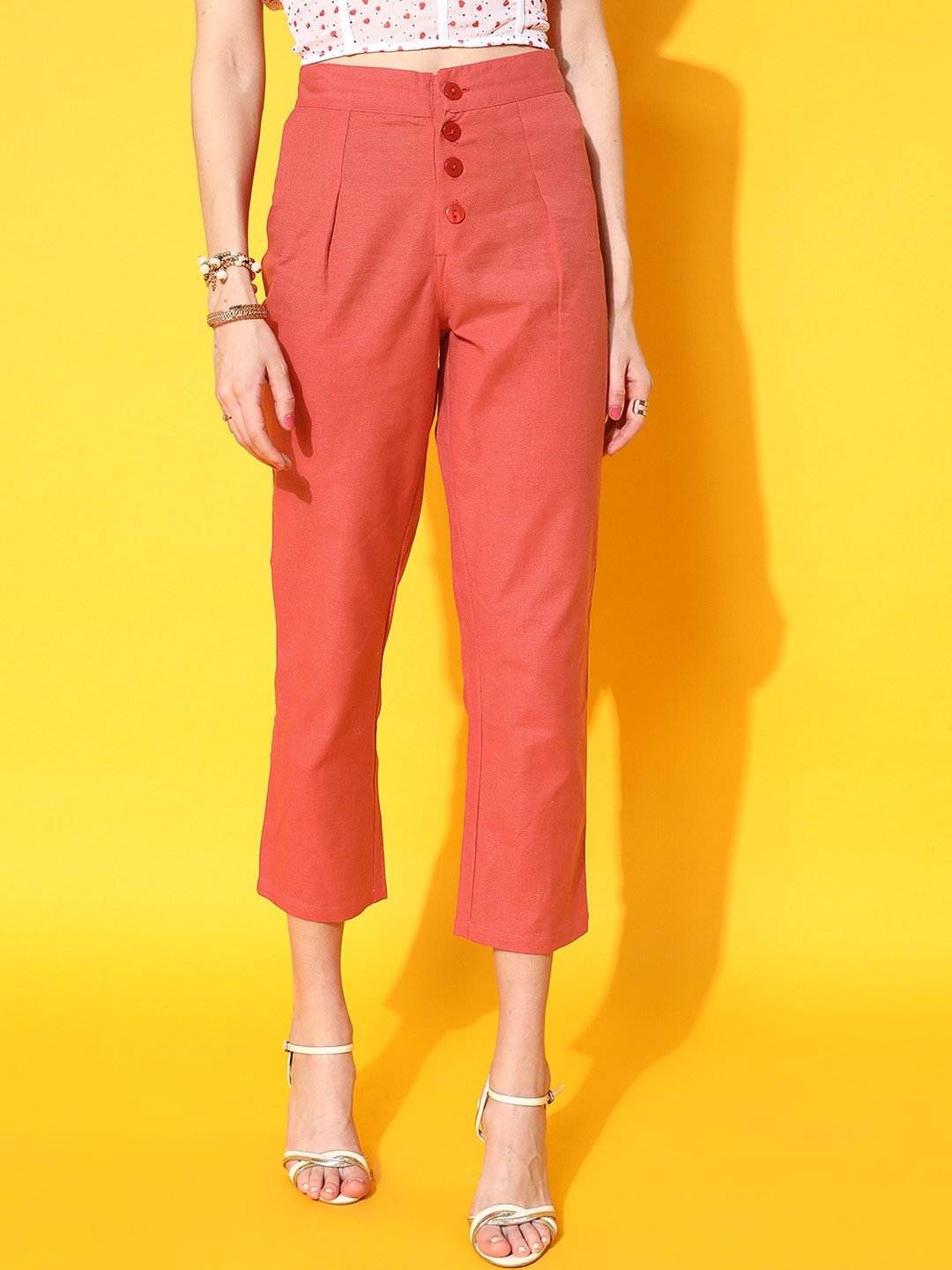 STREET 9 Women Coral Smart Mom Fit Culottes Trousers