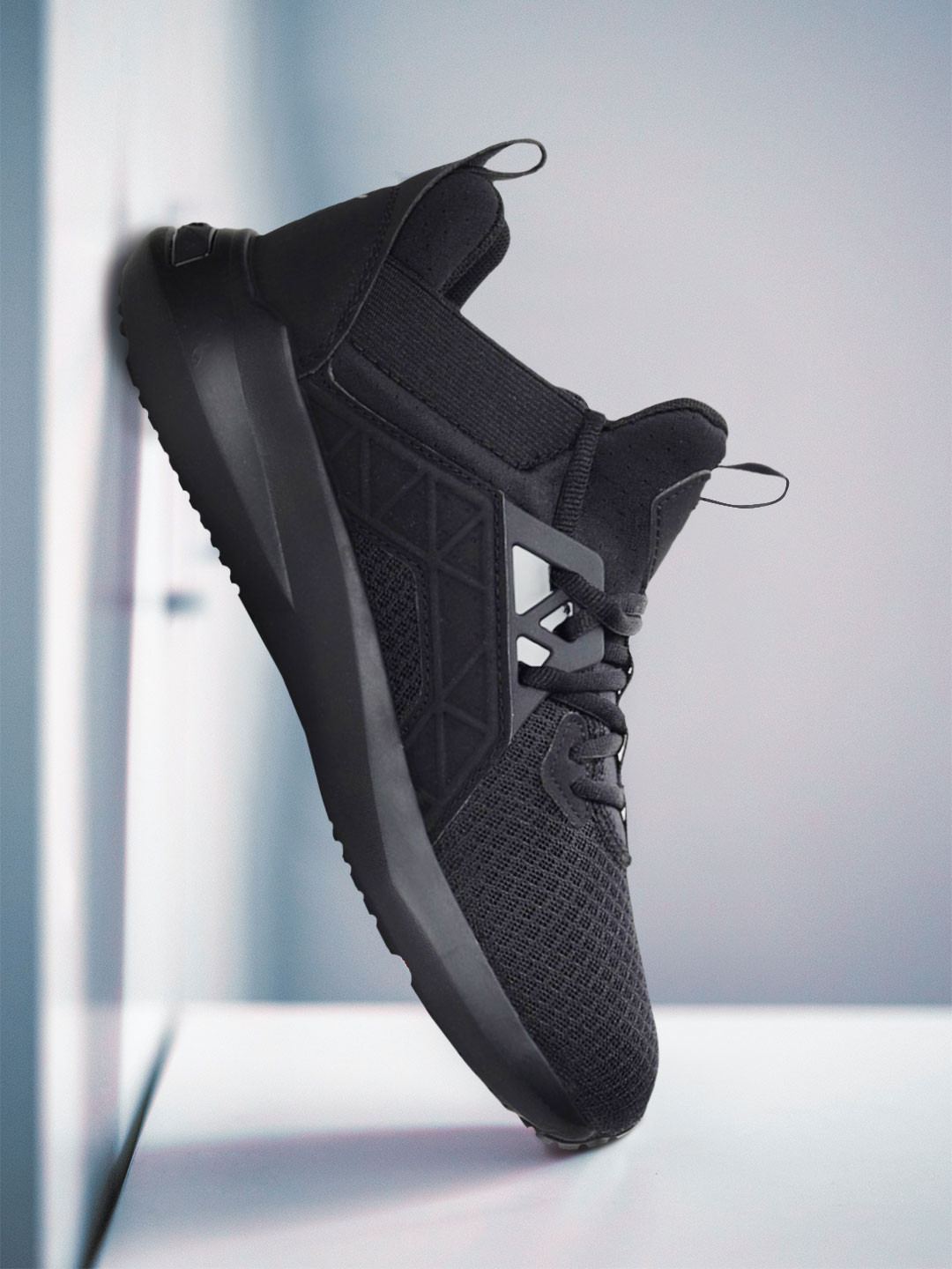 Puma Unisex Kids Black Textile Running Shoes