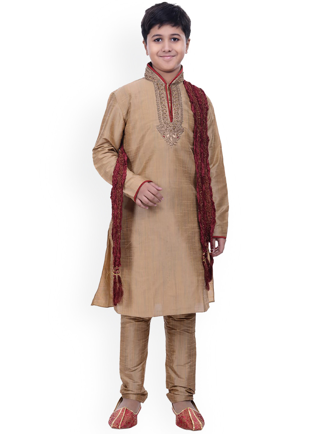 Manyavar Boys Yoke Design Kurta with Churidar