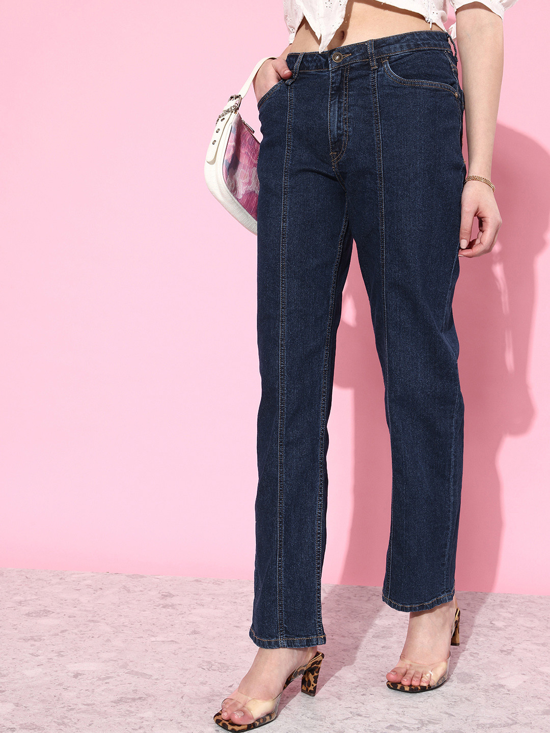 Roadster Women Dad Fit Princessline Cut High-Rise Stretchable Jeans