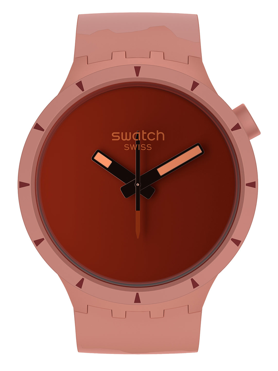 Swatch Unisex Red Dial & Pink Straps Analogue Watch