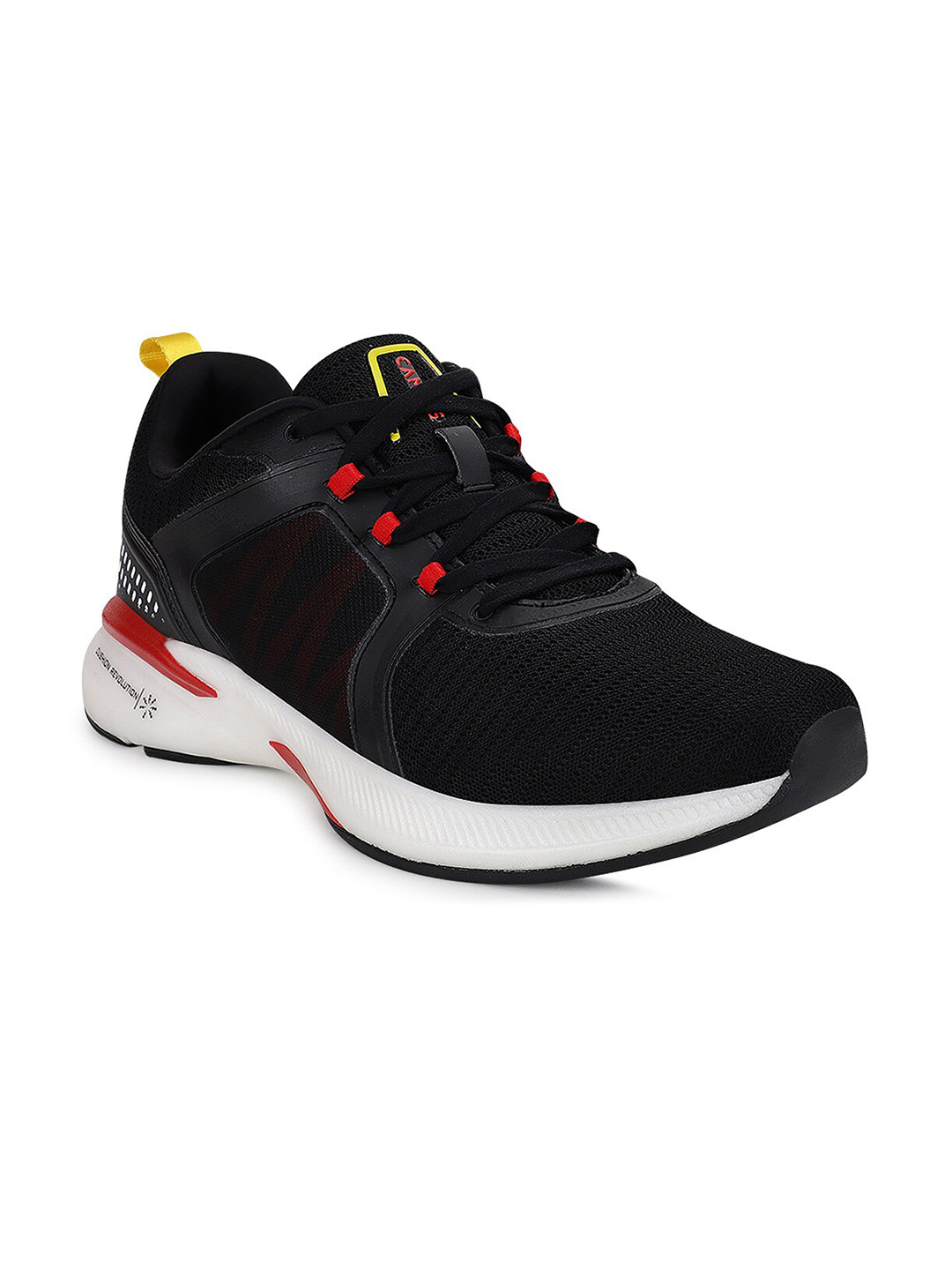 Campus Men PEDRO Black Mesh Running Shoes
