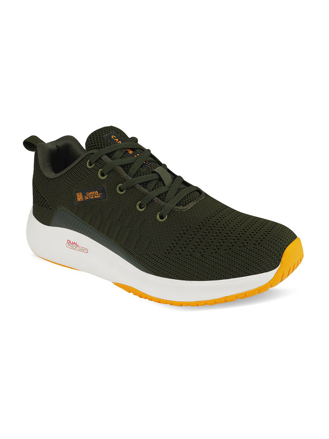 Campus Men TOLL Olive Green Mesh Running Shoes