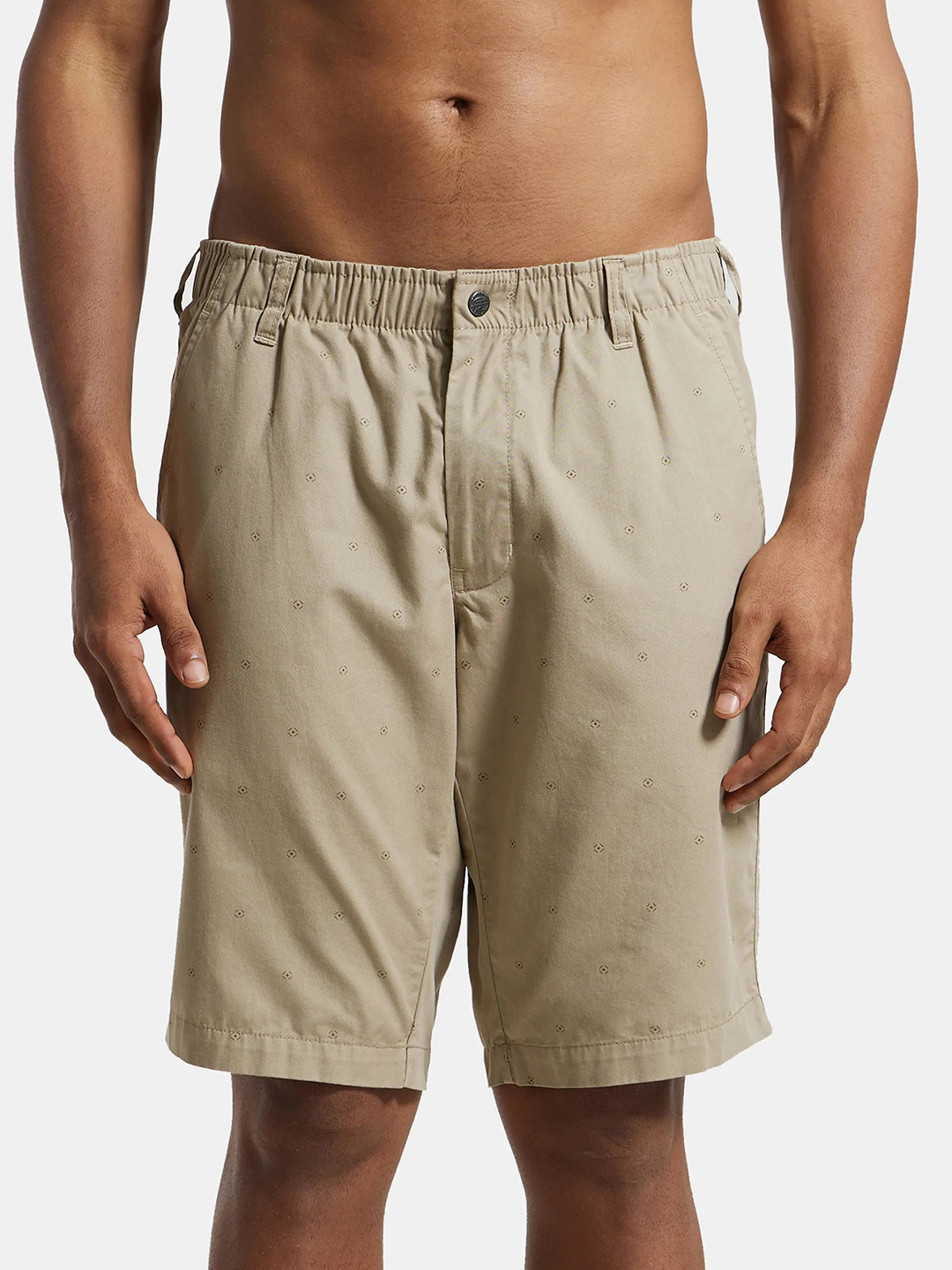 Jockey Combed Mercerised Cotton Woven Straight Fit Shorts with Side Pockets-1206