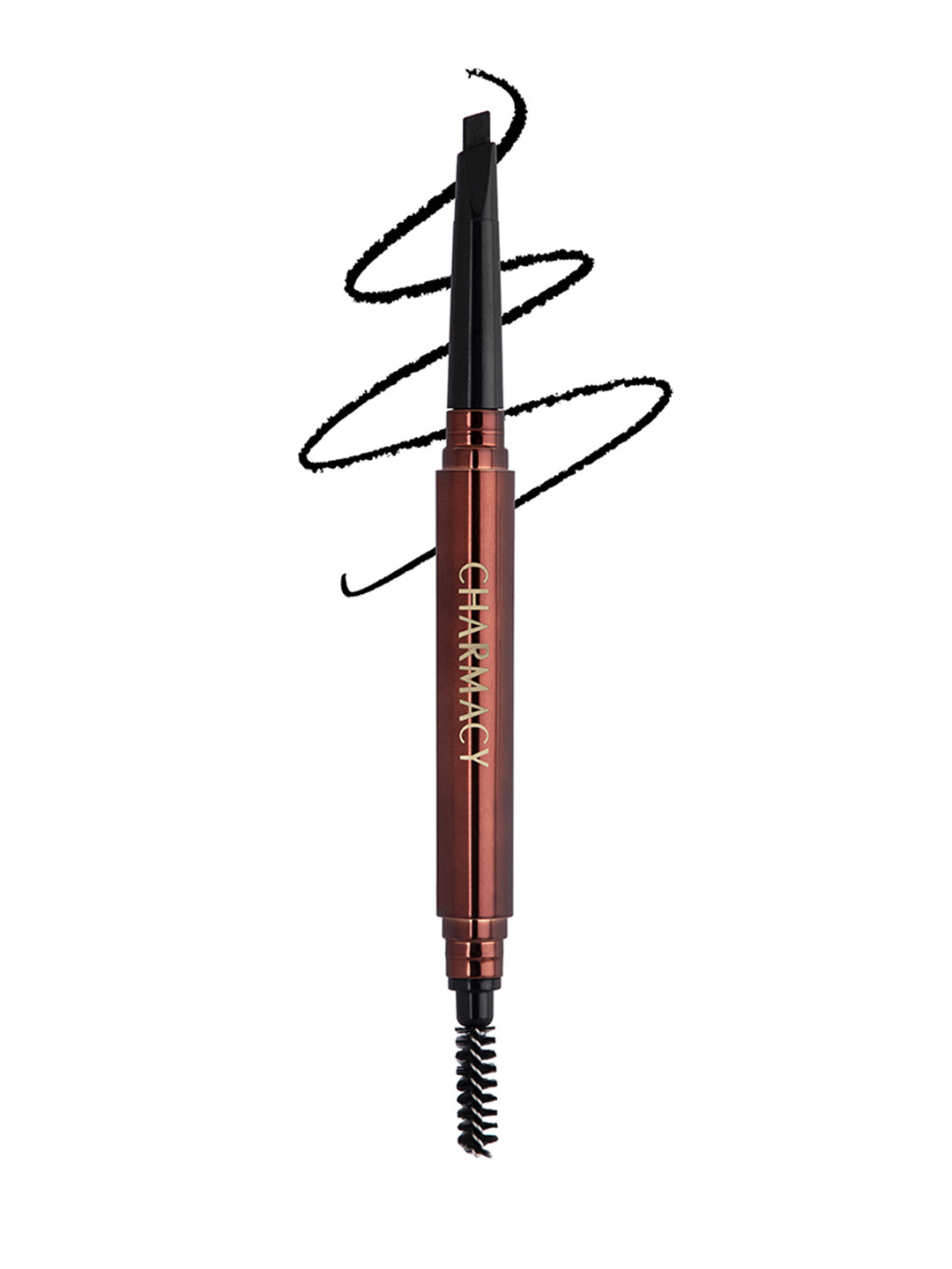 Charmacy Milano Intense Vegan Eyebrow Filler with Built in Spoolie Brush 0.3 g - Black