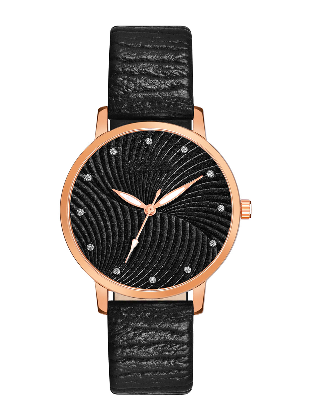 PERCLUTION ENTERPRISE Women Black Printed Dial & Textured Straps  Analogue Watch PE382