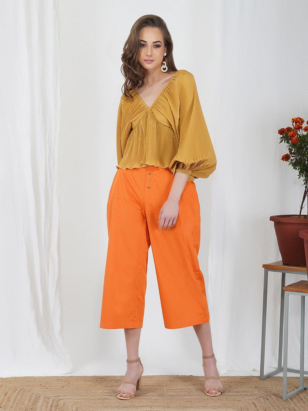 KOVET Women Beige Solid Top