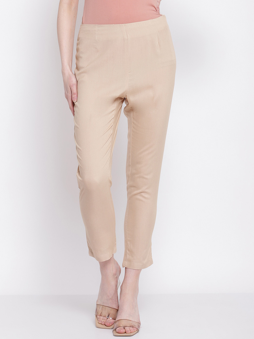 Cantabil Women Beige Trousers