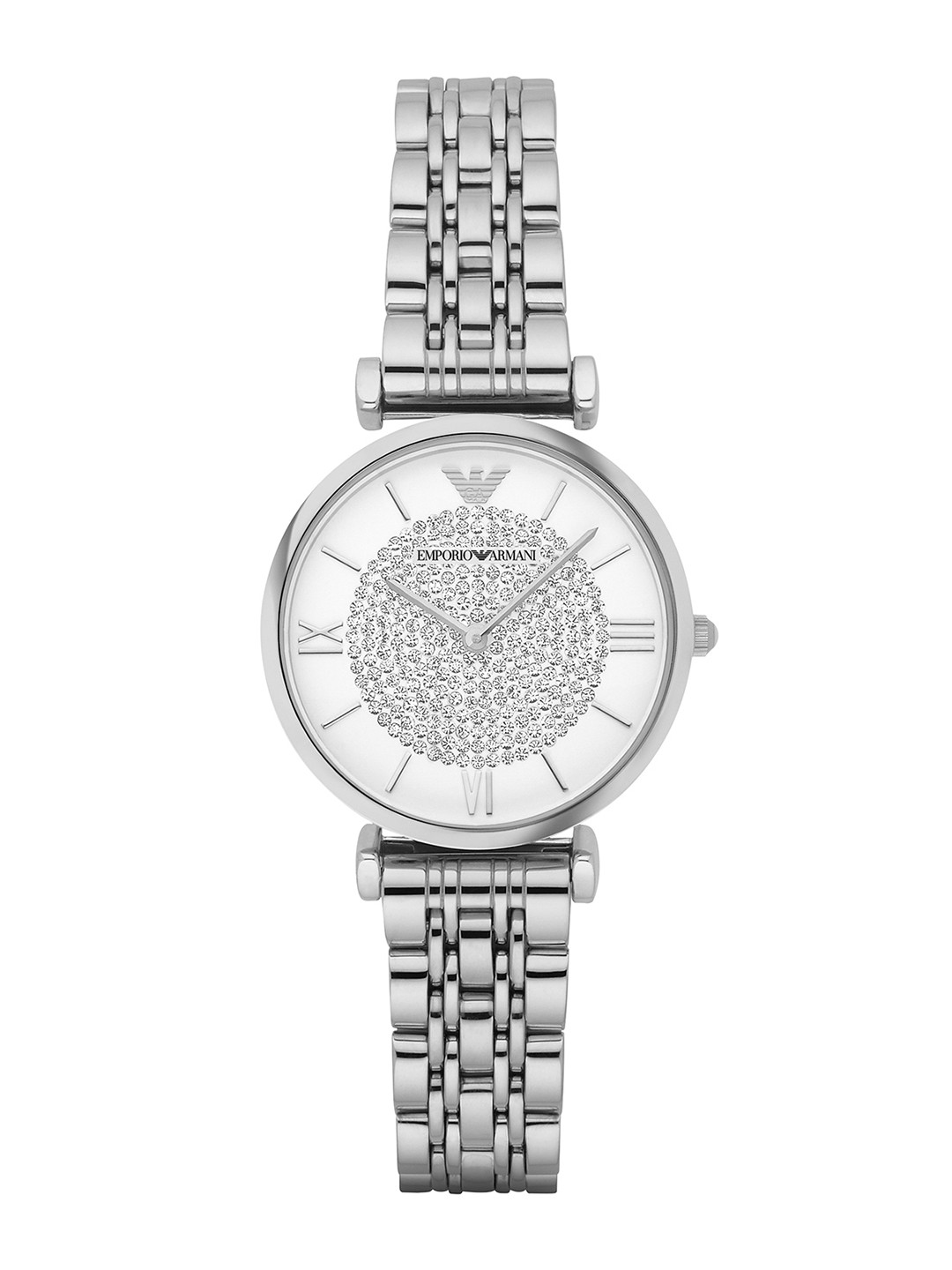 Emporio Armani Women White & Silver-Toned Analogue Watch AR1925