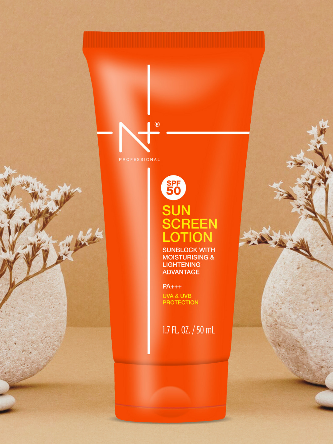 N Plus Professional UVA & UVB Protection SPF 50 PA+++ Sunscreen Lotion - 100 ml