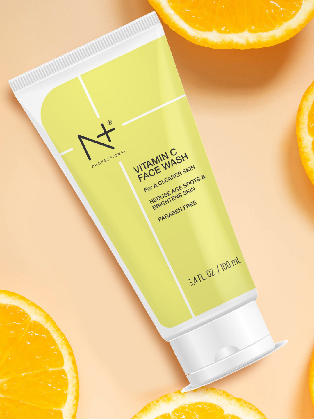 N Plus Professional Vitamin C Face Wash to Reduce Age Spots & Brighten Skin - 100 ml