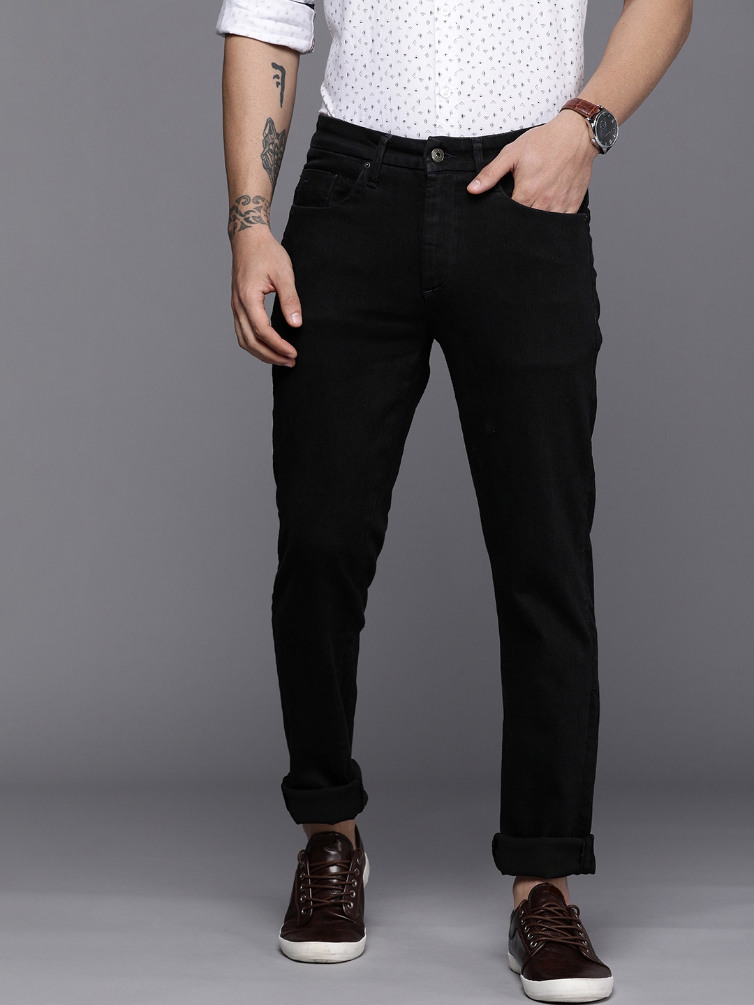 Louis philippe black sales jeans