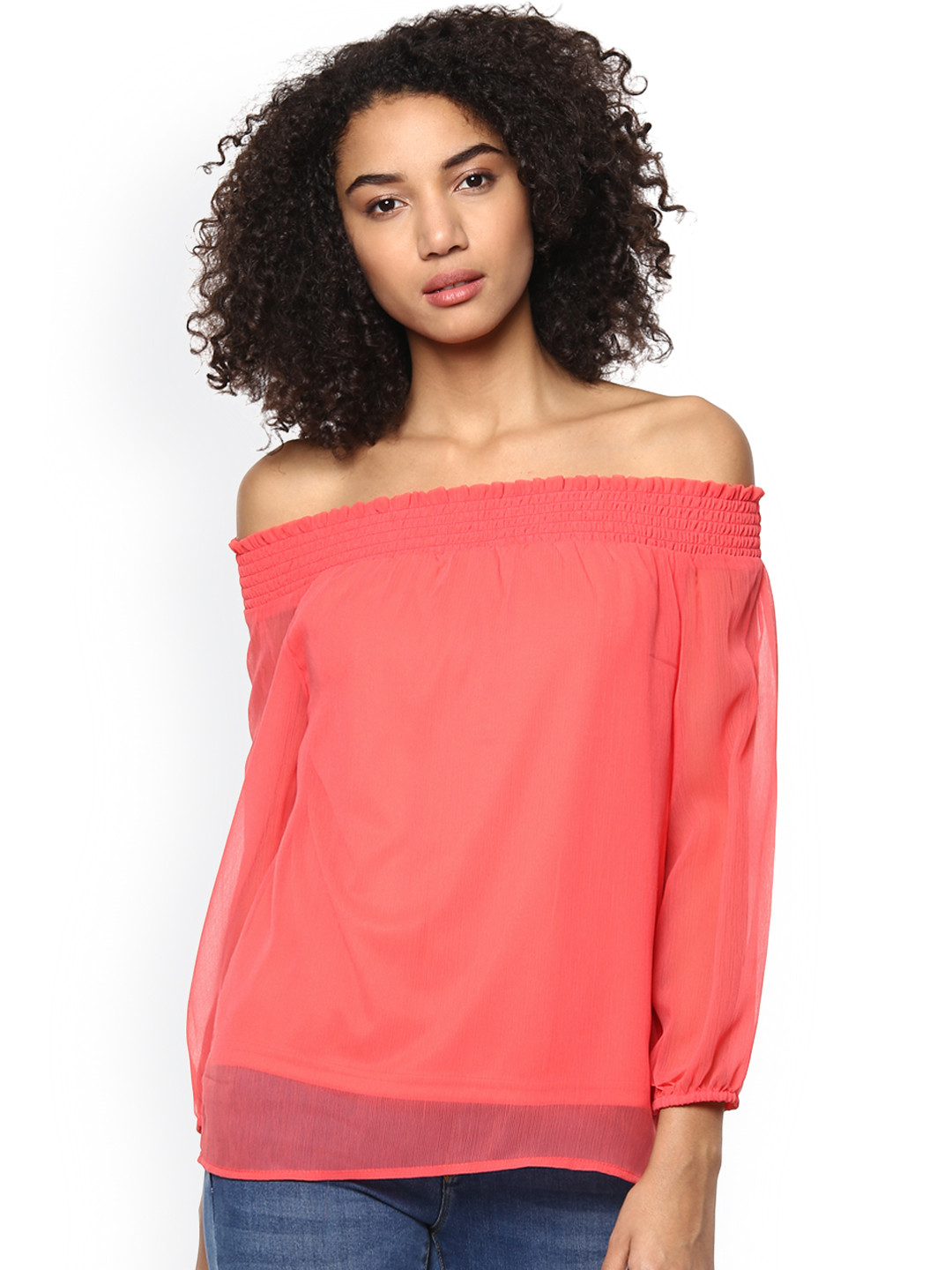 Harpa Pink Bardot Top