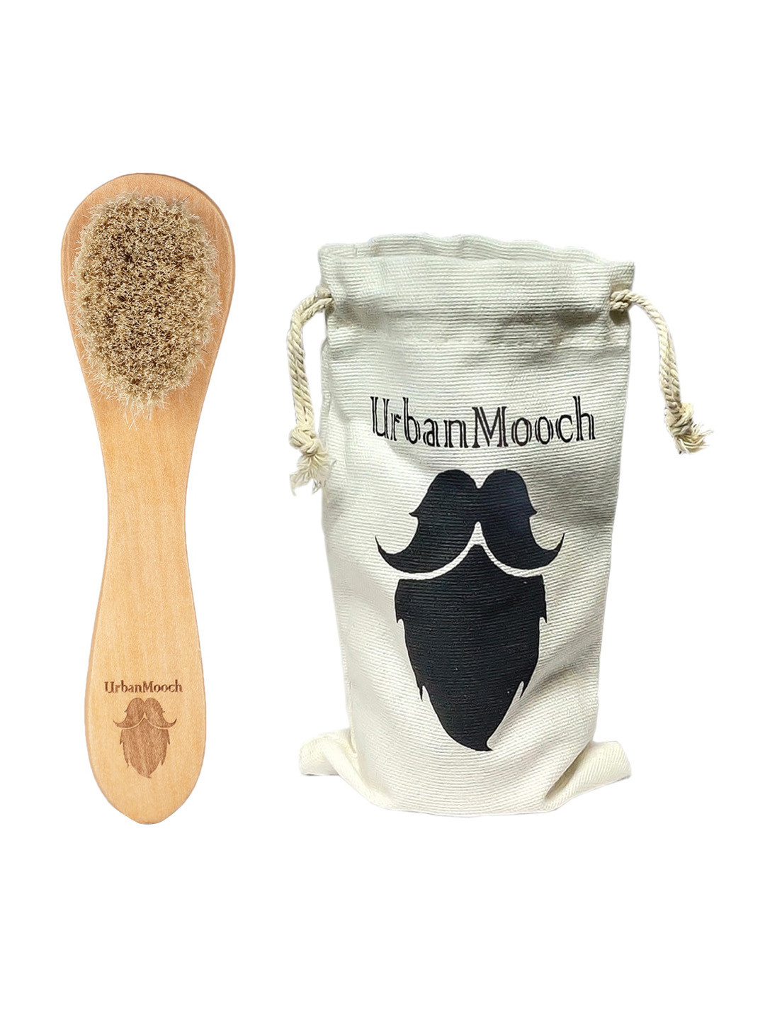 UrbanMooch Men Beige Solid Wooden Massage Brush