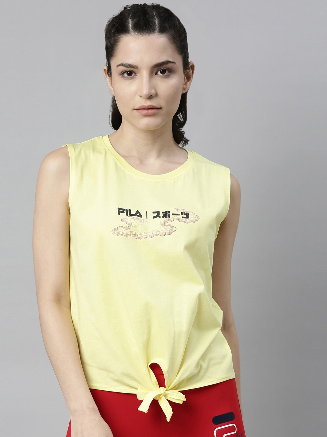 Yellow fila shirt womens store