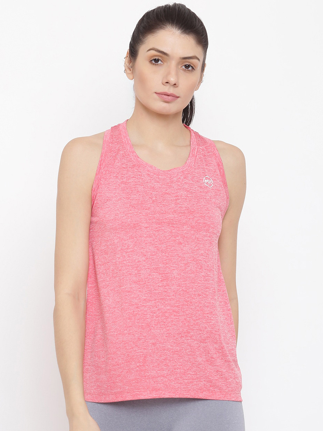 MKH Women Pink Dri-FIT Sports T-shirt