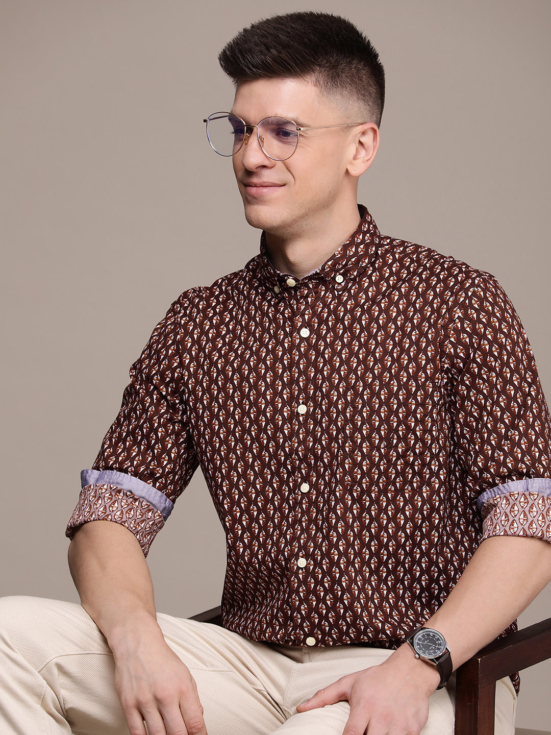 Nautica Abstract Slim Fit Casual Shirt