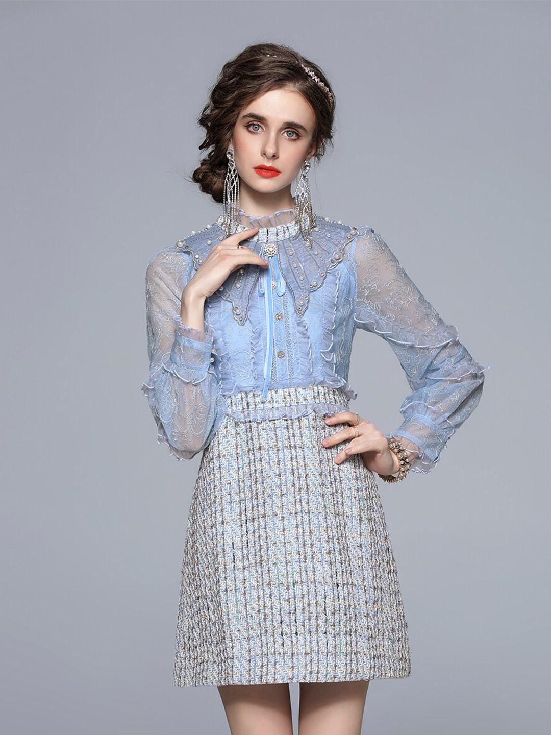 JC Collection Women Blue Mini Dress