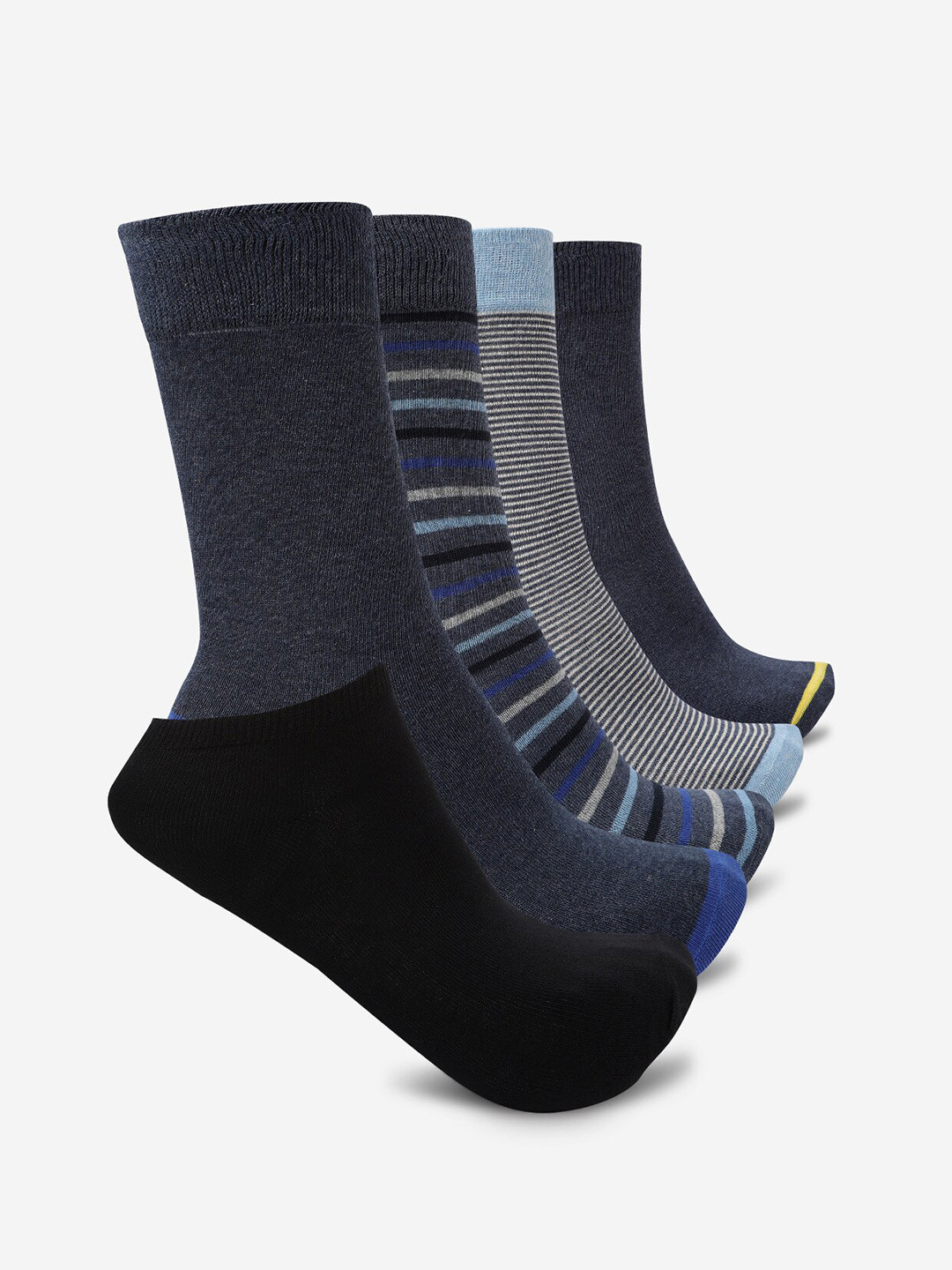 Smarty Pants Pack of 5 Black Cotton Calf-Length Socks