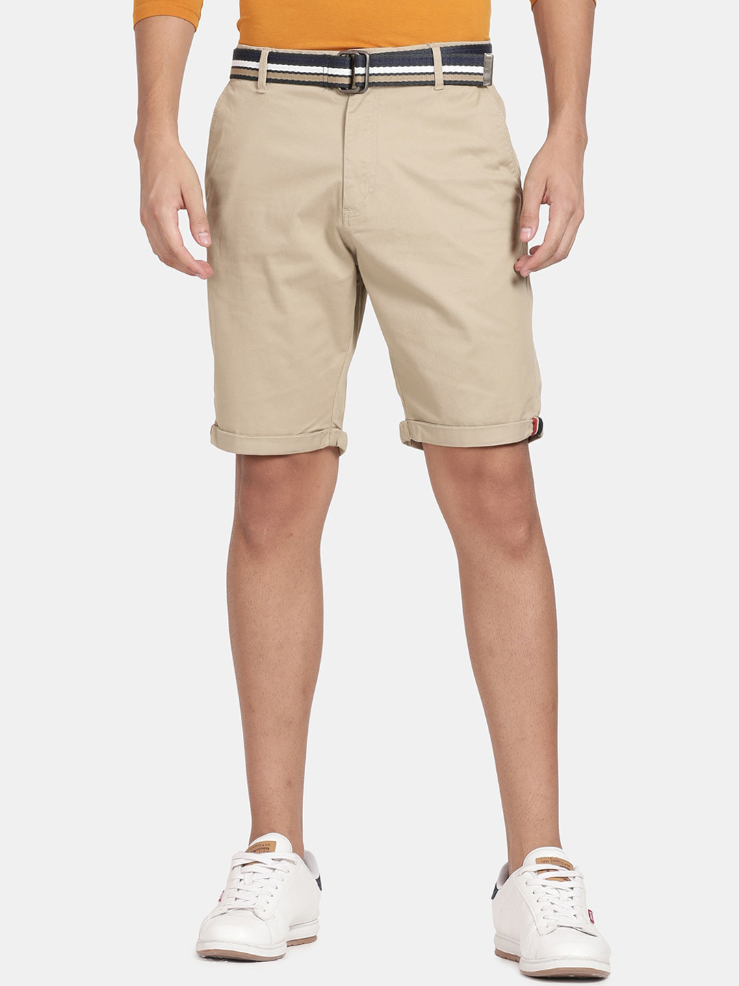 t-base Men Khaki Shorts
