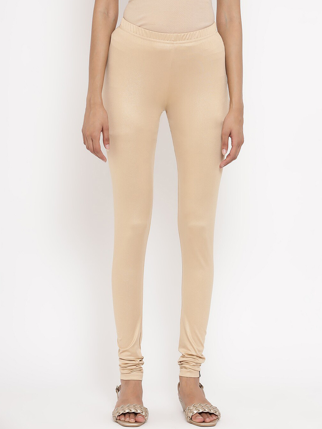 elleven Women Rose Gold Solid Churidar