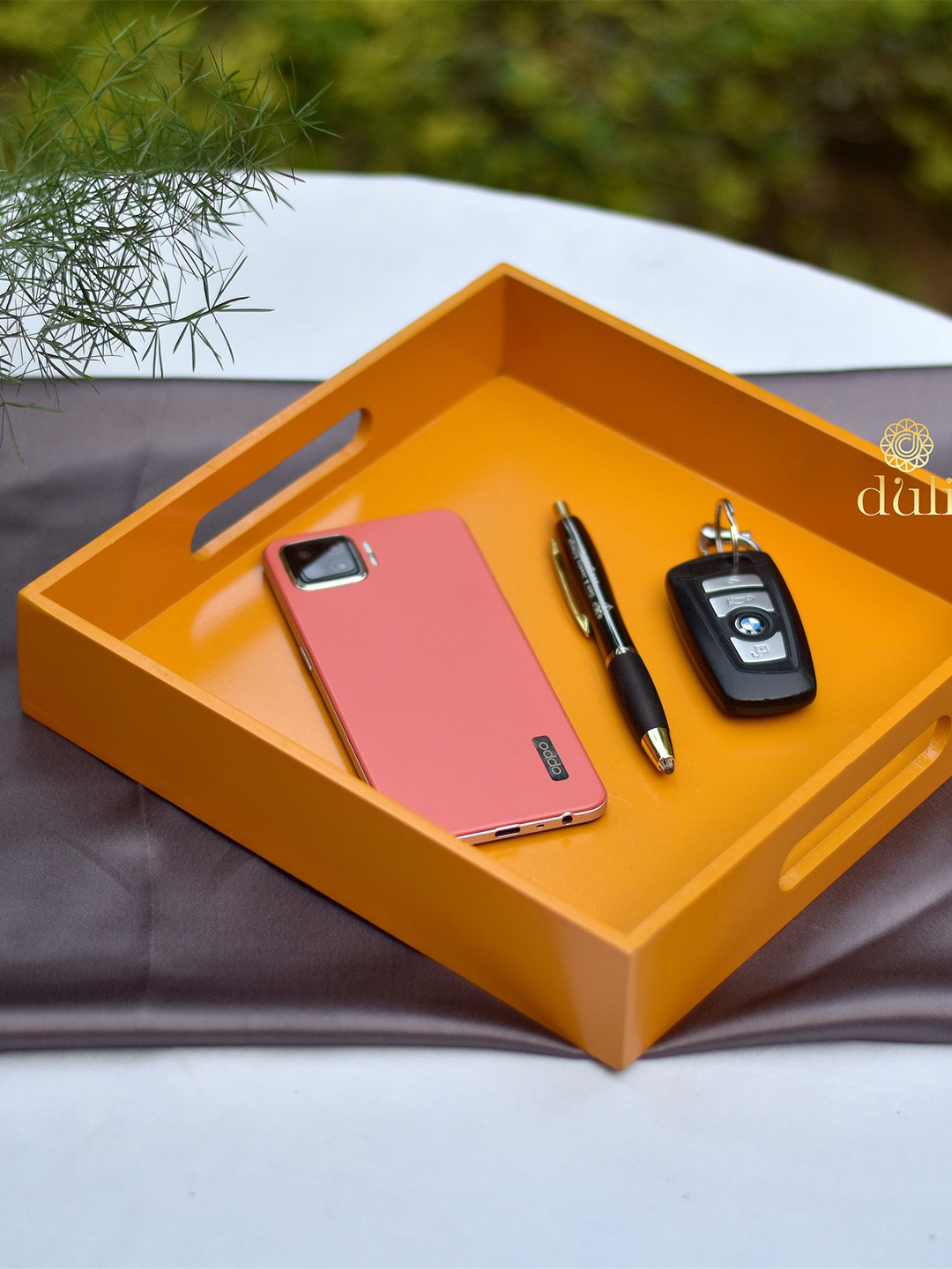 DULI Mustard Solid Multipurpose Tray