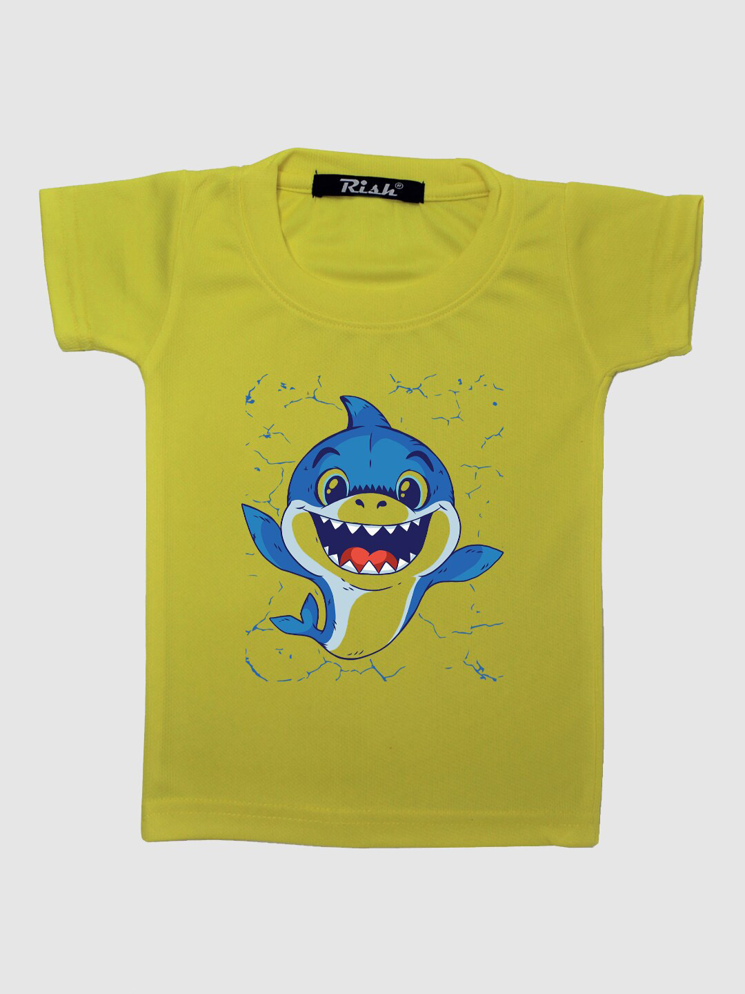 RISH Kids Yellow Shark Printed T-shirt